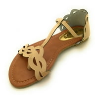 Victoria K. sandale cu curea plată pentru femei