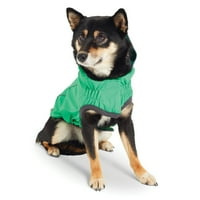 Pet Dog rain Coat reversibil Elastofit îmbrăcăminte impermeabilă pentru câini mici mijlocii mari animale de companie, verde, 4XL