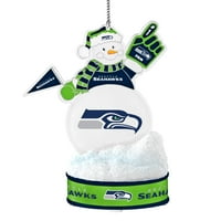 Seattle Seahawks LED Snowman Ornament