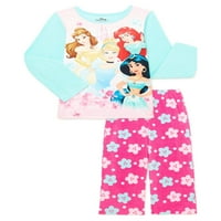 Set De Pijamale Disney Princess Girls, 2 Piese, Dimensiuni 4-10