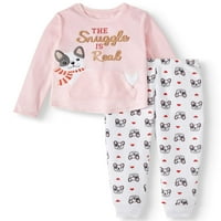 Set de somn cu Pijama de buzunar pentru fete Wonder Nation