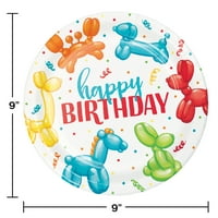 Petrecere Balon Animal Happy Birthday Plăci De Hârtie Conta