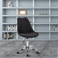 Scaun de birou Irene Inevent scaun reglabil pe înălțime fără brațe role din nailon scaun căptușit Mobilier de interior pentru