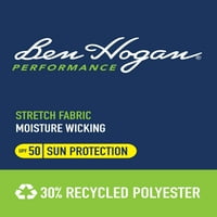 Ben Hogan bărbați și bărbați mari de performanță Cu mânecă scurtă texturate Golf Tricou Polo, până la 5XL