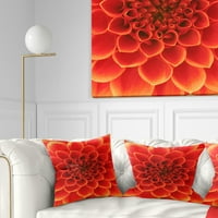 Designart portocaliu Abstract Floral design - pernă de aruncare florală-16x16