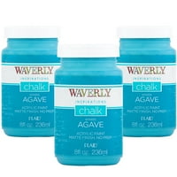 Waverly Inspirations Acrylic Chalk Paint Kit, Agave, Set de 3, fl oz fiecare