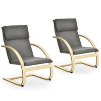 Gyma Set de material tapițat Accent petrecere a timpului liber fotoliu Bentwood Lounge Chair Gri