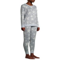 Jaclyn Apparel femei Sweatshirt Whisperluxe și Joggers 2-pijama Lounge Set