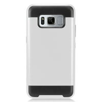 Argint periat metal Dublu Stratificat caz pentru Samsung Galaxy S Active telefon