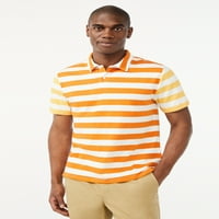Tricou Polo cu dungi Colorblocked pentru bărbați cu asamblare gratuită