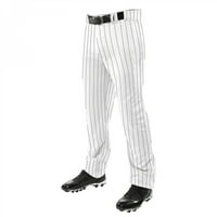 Pantaloni de Baseball cu fund deschis cu coroană triplă champlo sport cu dungi, Adult X-Large, alb cu dungi negre