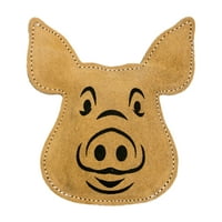 Teritoriu original porc din piele naturală cu scârțâit-6