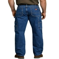 Dickies Mens și Big Mens Relaxat se potrivesc dublu genunchi dulgher denim blugi