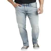 Silver Jeans Co. Bărbați Eddie relaxat Fit Conic picior blugi mare & înalt, talie dimensiuni 38-56