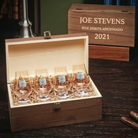 Set personalizat de pahare de whisky Glencairn cu Regal Crest