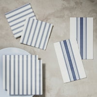 Bleumarin Ticăie Stripe Servetele Kit, Conta