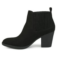 Compania Brinley. Femei Fau Suede bloc toc migdale Toe Chelsea Bootie