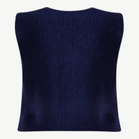 Scoop femei Cablu tricot pulover vesta