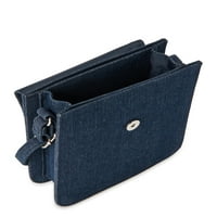 Fără Limite Denim Inel Crossbody Sac