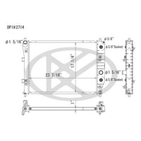 Koyo răcire aluminiu Core Radiator, Rezervor de Plastic se potrivește selectați: 2003-CHEVROLET SSR, CHEVROLET CORVETTE