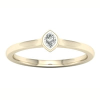 Imperial 1 6Ct TDW Marquise diamant 10k Aur Galben Solitaire promisiune inel