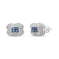 JewelersClub Carat T. W. Set De Bijuterii Din Argint Sterling Cu Diamant Albastru Și Alb