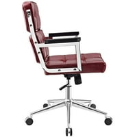 Modway portretiza highback tapitat vinil scaun de birou în roșu