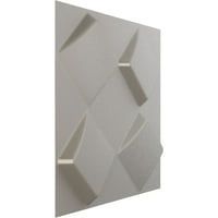 Ekena Millwork 5 8 W 5 8 h Bradley EnduraWall panou decorativ de perete 3D, argint metalic texturat