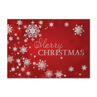 Hârtie Blank Crăciun Carduri & potrivire Plicuri Set, Crăciun fericit fulgi de zăpadă, pe pachet