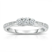 Natalia Drake 10k Aur Alb Cttw diamant piatra inel de logodna pentru femei Dimensiune