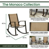 Scaun balansoar Hanover Monaco, Cadru din aluminiu, Material confortabil, rezistent la rugină-MONACORKR