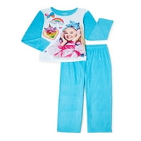 Jojo Siwa Fete Cu mânecă lungă și pantaloni pijama Sleep Set, 2 piese, dimensiuni 4-12