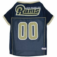 Animale de companie prima plasă de poliester cu dungi Los Angeles Rams NFL Dog & Cat Jersey, Albastru, XL