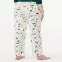 Joyspun pantaloni de somn din flanelă cu imprimeu pentru femei, dimensiuni XS până la 3X