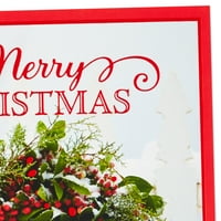 Hallmark Snowy Wreath felicitări de Crăciun cu plicuri, 7 0.11