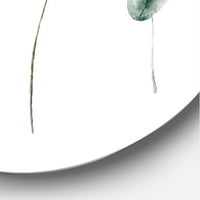Designart 'ramuri de plante de eucalipt Verde I' cerc tradițional artă de perete din Metal-Disc de 11