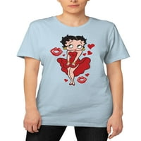 Betty Boop rochie și sărutări Grafic Tee