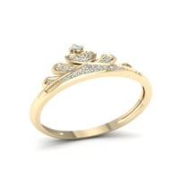 1 10CT TDW diamant 10k Aur Galben coroana inel pentru ea