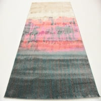 Unic Loom Flen Aurora contemporan Abstract zona covor sau alergător