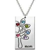Bijuterii de familie personalizate Mama rodiu Placat Cu piatră de naștere arborele genealogic Mama colier