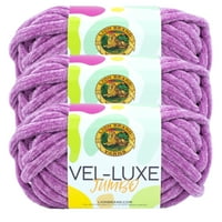 Lion Brand Fire Vel-Luxe Jumbo Mulberry Catifea Jumbo Poliester Purple Fire Pack