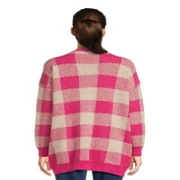 Dreamers by debut pulover Cardigan cu imprimeu frontal deschis pentru femei, greutate medie