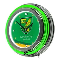 Premier League Norwich City Crom Dublu Treaptă Neon Ceas