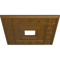 Ekena Millwork 18 W 18 H 1 2ID 1 8 p Eris medalion de tavan, Topaz fumuriu Pictat manual