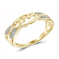 JewelersClub inele cu diamante pentru femei-Accent alb diamant inel Bijuterii-14k aur placat cu argint benzi pentru femei -- Inel