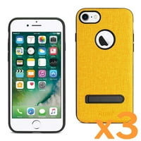 Iphone 7 8 Se Denim Texture TPU Protector capac în galben pentru utilizare cu Apple Iphone 7 8 SE 3-pack