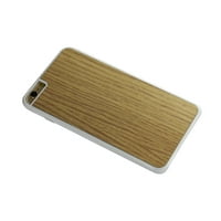Iphone Plus Wood Grain Slim Snap On caz în alb pentru utilizare cu Apple Iphone 6s Plus 5-pack