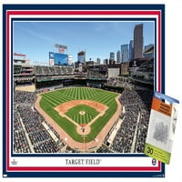 Minnesota Twins-afiș de perete cu câmp țintă cu știfturi, 14.725 22.375