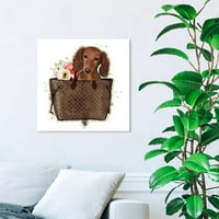 Wynwood Studio Modă și glam Wall Art Print 'Doxxie Luxury Bag' Genți de mână-maro, alb