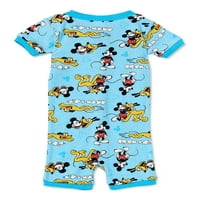 Mickey Mouse Toddler Băieți bumbac tricot pătură Sleeper Pijamale, 1-bucata, dimensiuni 2T-4T